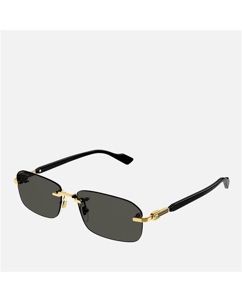 rectangular metal sunglasses gucci|Gucci unisex fashion 54mm sunglasses.